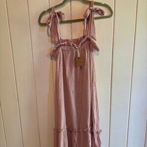 Blu Pepper Long Summer Dress, Rose Pink, Size 6